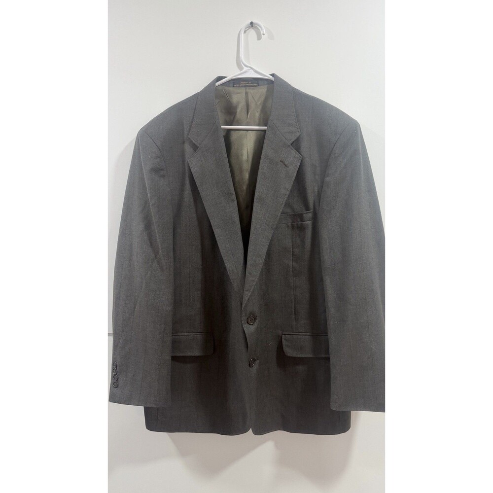 Barrington Blazer Mens 42R Gray Suit Jacket Sport Coat Interview MicroCheck EUC